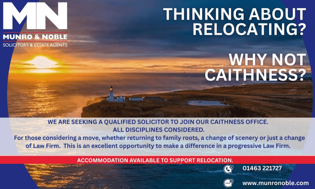 Solicitor job ad in Caithness